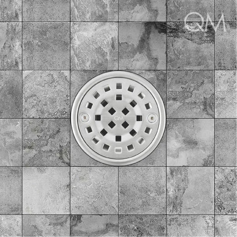 RIA 4 ROUND Shower Drain - Satin