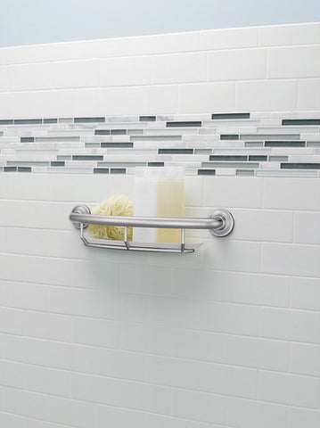 Chrome 16 Grab Bar With Shelf