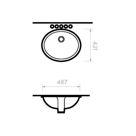 White  SAN LORENZO Undermount Sink