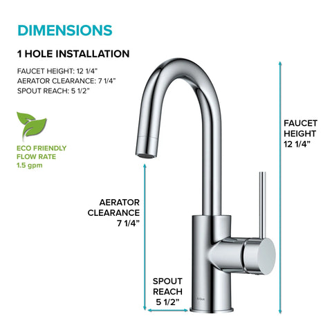 OLETTO Chrome Bar Faucet