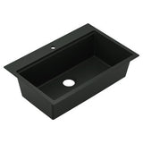 Moen® Luxe Chef™ Workstation 33 Matte Black Granite Dual Mount Single Bowl Sink With Accessories