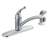Moen ADLER Chrome One-Handle Low Arc Kitchen Faucet with Spray