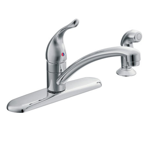 Moen ADLER Chrome One-Handle Low Arc Kitchen Faucet with Spray