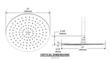 Moen Chrome One-Function 12 Diameter Spray Head ECO-PERFORMANCE Rainshower