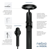 Moen Nebia Matte Black Two-Function 7.9 Diameter Spray Head Standard With Handshower