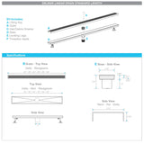 DELTA 24 Linear Drain - Satin Chrome