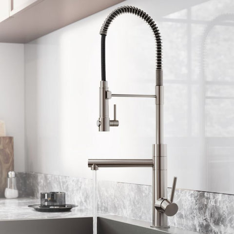 Kraus ARTEC PRO Commercial Style Pre-Rinse Kitchen Faucet in Spot Free Stainless Steel