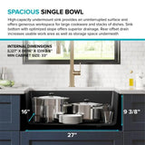 30 Undermount Granite Composite Single Bowl Kitchen Sink - Metallic Black W/ Accessories