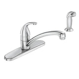 Moen ADLER Chrome One-Handle Low Arc Kitchen Faucet with Spray