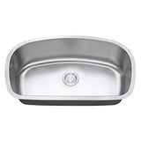 Large Undermount Single D Bowl SS Kitchen Sink