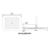 Moen Chrome One-Function 12 Square Spray Head ECO-PERFORMANCE Rainshower