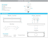 VEIL (Tile-In) 12 Linear Drain  - Satin Trim