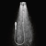 Moen NEBIA Matte Black/Chrome One-Function 7.9 Diameter Spray Head Rainshower With Handshower
