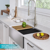 KORE Workstation 30 Apron Front SS Single Bowl Kitchen Sink - FLAT FRONT