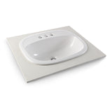 White CASCADE Drop in Basin