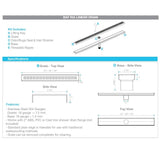 RIA 24 Linear Drain - Satin Chrome