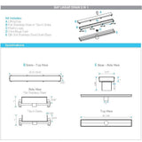 RIA 24 - 2 in 1 Linear Shower Drain Satin Chrome
