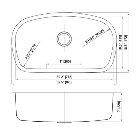 Large Undermount Single D Bowl SS Kitchen Sink