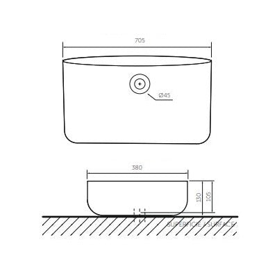 American Standard  White BORNEO Vessel Lav
