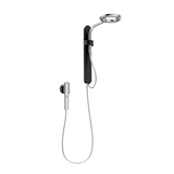 Moen NEBIA Matte Black/Chrome One-Function 7.9 Diameter Spray Head Rainshower With Handshower