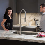 Kraus ARTEC PRO Commercial Style Pre-Rinse Kitchen Faucet in Spot Free Stainless Steel