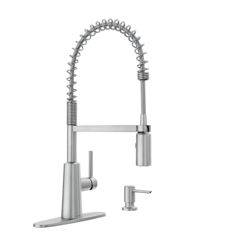 NORI Spot Resist Stainless One-Handle High Arc Pulldown Kitchen Faucet