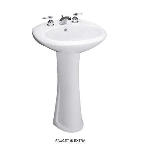 White TORINO Pedestal Basin Combo