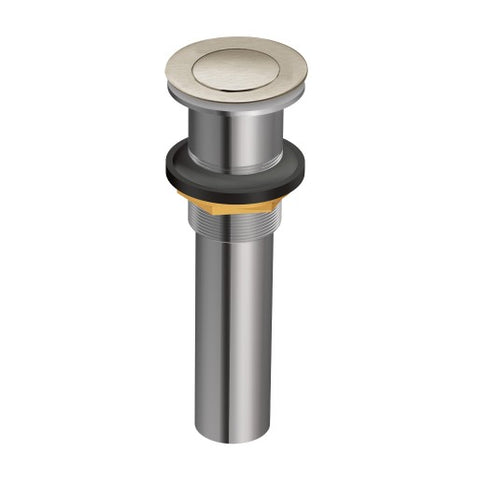 Moen Brushed Nickel Spring Loaded Push Button Vessel Drain (Without Overflow)