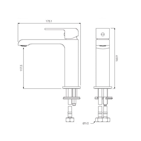 American Standard Chrome MINIMALIST Basin Faucet