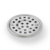 RIA 4" ROUND Shower Drain - Satin Chrome