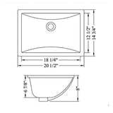 White 20-1/2″ Undermount Basin