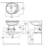 Green HAPPY Bi-Colour Wall Hung Basin Combo