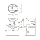 White HAPPY Pedestal Basin - Only