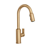 Moen 87270BZG MEENA Bronzed Gold One-Handle High Arc Pulldown Kitchen Faucet