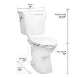 Mansfield White VANQUISH Toilet - Complete