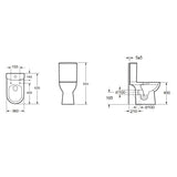 IVAN White Regular Height COMBO with Slo Close Seat