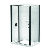 60 X 36 Shower Base with BLACK Shower Enclosure