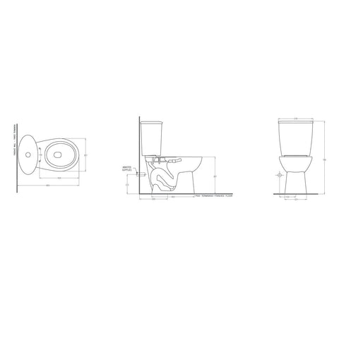 White MANANTIAL PRO Round Front Toilet Combination