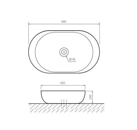 AS White FLUID Vessel Sink