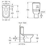 IVO White Toilet COMBO