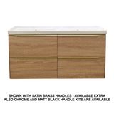 Natural Oak 1200mm Vanity Unit with 4 drawers with Top