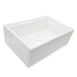 33 White Fireclay Single Bowl Farmhouse Sink with Accessories