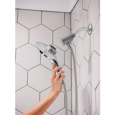 Moen ENGAGE Chrome Six-Function 5 1/2" Diameter Eco-Performance Spray Head Handheld Shower