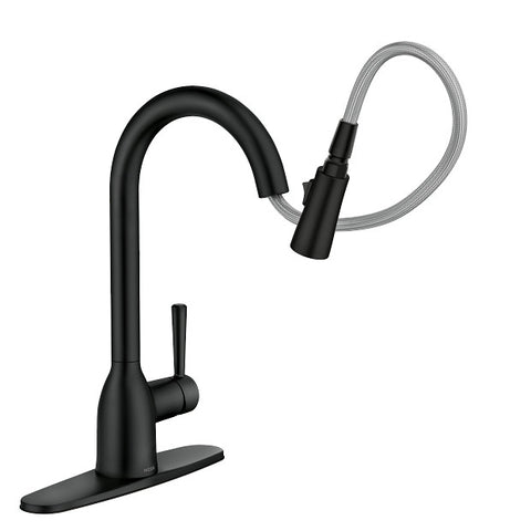 Moen ADLER Matte Black One-handle High Arc Pulldown Kitchen Faucet