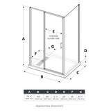 60 X 36 Shower Base with BLACK Shower Enclosure