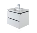 PONTUS PLUS White Wall Hung Vanity - 60 CM