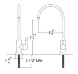 Huntington Brass CONTEMPORARY Satin Nickel Single Handle Drinking Faucet