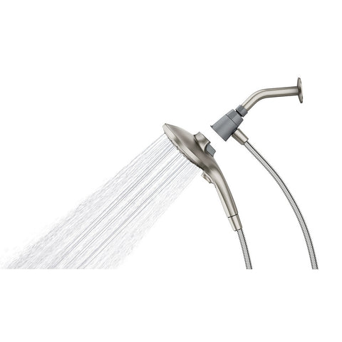 Moen ENGAGE Spot Resist Brushed Nickel Six-Function 5 1/2" Diameter Eco-Performance  Handheld Shower