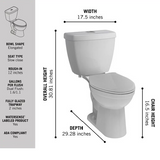 SUMMIT 4 White Elongated SmartHeight Dual Flush Toilet with Slo-Close Seat