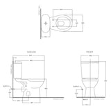 White AQUAFLUSH P-TRAP Combo Toilet